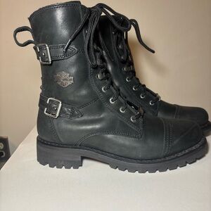 Harley-Davidson Women’s 7” Balsa Black Biker Boot Size 9.5M D83853 New W/o Tags